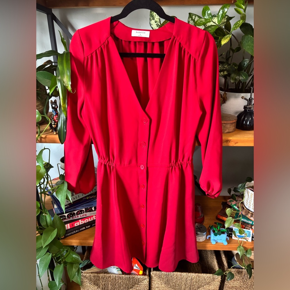 Aritzia Babaton Red Day Dress | Size Medium